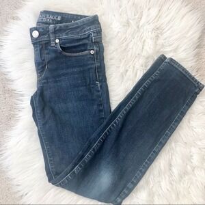 American Eagle Jeans Womens 2 Skinny Super Stretch Dark Wash